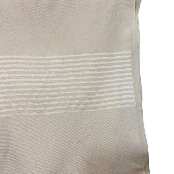 Lanvin Paris 100% Silk Ivory‎ Fringe End Scarf Appr 51”x28” - Picture 2 of 13